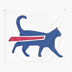 Cat Bills is Buffalo Bills Funny Meme Tapestry