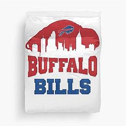 Buffalo Bills City Skyline Team Football Duvet Cover