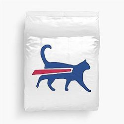 Cat Bills is a Buffalo Bills Meme Duvet Cover