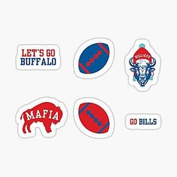 Buffalo Bills Red Blue Sticker Pack