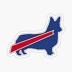 Buffalo Corgi Sticker