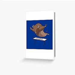 Buffalo Bills Mafia Superfan Table Diving Design Greeting Card