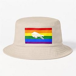 LGBTQ Buffalo Bills design white Bucket Hat