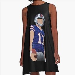 Josh Allen Buffalo Bills A-Line Dress