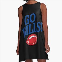 Art Buffalo Bills A Line Dress
