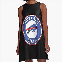 Art Buffalo Bills A Line Dress