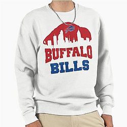 Buffalo Bills City Skyline Team Football Design Pullover Sweatshirt