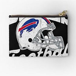 Buffalo Bills Football Retro Helmet Vintage Zipper Pouch for Fans