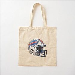 Buffalo Bills Helmet Art Cotton Tote Bag