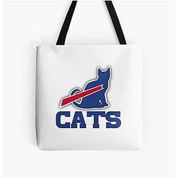 Buffalo Bills Cat Over Print Tote Bag