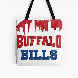 Buffalo Bills City Skyline Team Football Design Tote Bag