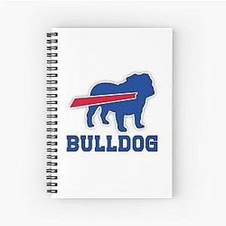 Buffalo Bills English Bulldog Notebook