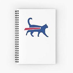 Cat Bills is Buffalo Bills Funny Meme Spiral Notebook