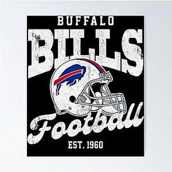 Buffalo Bills Football Vintage Helmet Gift For Fans Poster