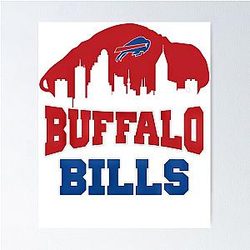 Buffalo Bills City Skyline Team Football Design Poster