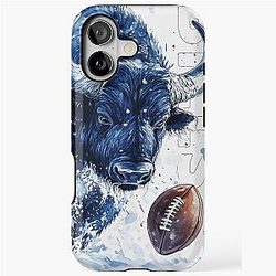 Buffalo Bills playing football in the snow iPhone Case