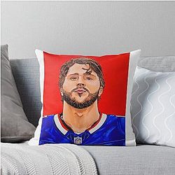 Buffalo Bills Josh Allen Throw Pillow