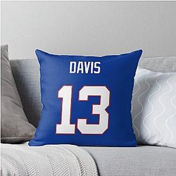 Gabriel Davis Buffalo Bills Throw Pillow