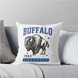 Buffalo Bills Football 1960 Throw Pillow