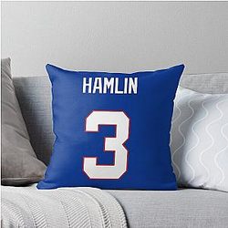 Damar Hamlin Buffalo Bills Throw Pillow