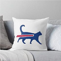Cat Bills is Funny Meme Throw Pillow