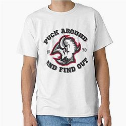 Puck & Find Out Buffalo Sabres Goathead Alternate Logo Classic T-Shirt