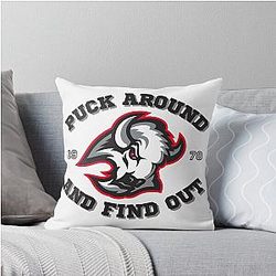 Puck Around Buffalo Sabres Alternate Logo Throw Pillow