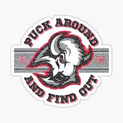 Puck Buffalo Sabres Hockey Goathead Distressed Look Sticker