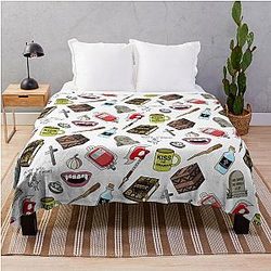 Buffy Multiple Fall-Themed Objects and Throw Blanket