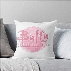 Buffy Pink Moon Throw Pillow