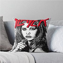 Buffy Vampire Metal Mashup Throw Pillow