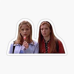 Buffy and willow sticker