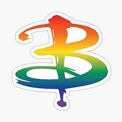 Rainbow Pride Logo Buffy Sticker
