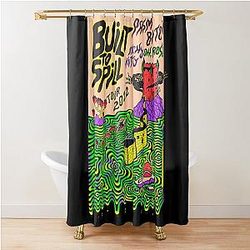 Logo of Built To Spill Spring and Summer Tour Live 2022 Shower Curtain