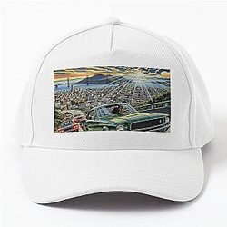 Bullitt Featuring Steve McQueen Reimagined Movie Poster Art Baseball Cap