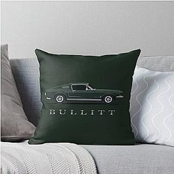 Mustang Bullitt Throw Pillow