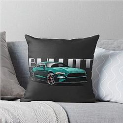 Bullitt Mustang Throw Pillow