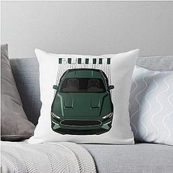 Mustang Bullitt 2019 Green Throw Pillow