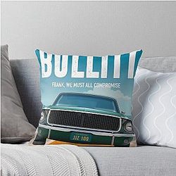 Bullitt Alternative Movie Poster Throw Pillow