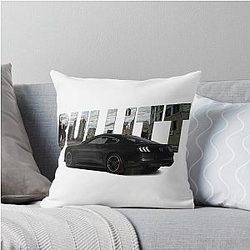 Bullitt Mustang Black Edition Throw Pillow