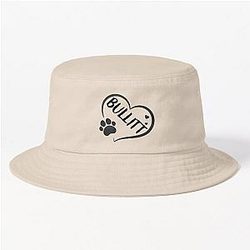 Bullitt in a heart with a paw, great gift for dog owners Bucket Hat