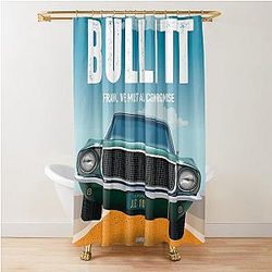 Bullitt Alternative Movie Poster Shower Curtain