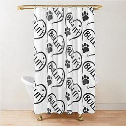 Bullitt Name in a Heart with a Paw, Great Gift for Dog or Cat Owners Shower Curtain