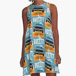 Bullitt Alternative Movie Poster A-Line Dress