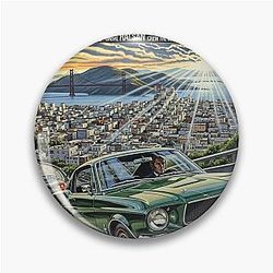 Bullitt Reimagined Movie Poster Pin