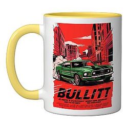 The Bullitt ceramic mug, Yellow/White