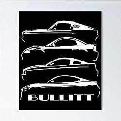 1968 2001 Ford Mustang BULLITT Poster
