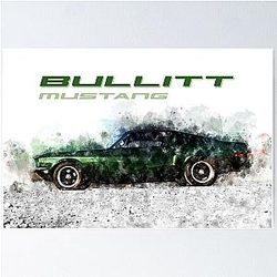 Bullitt Mustang Poster