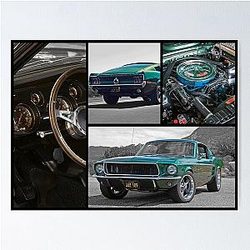 Mustang Bullitt 1968 Poster