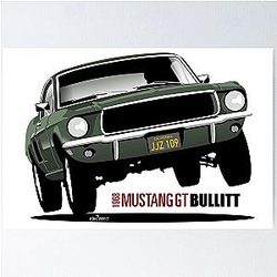 Ford Mustang GT Bullitt Poster